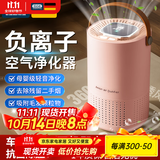 佰好佳家用空气净化器除甲醛去异味宠物吸毛空气消毒机数显立式负离子杀菌静音家用净化器 【全屋净透】-粉色（赠香薰片）