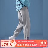 婧麒孕妇裤秋冬外穿休闲运动裤子孕妇大码运动长裤卫裤春秋冬季孕妈装 浅灰色-春秋款不加绒 XXXL