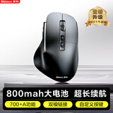 新科AI人体工学蓝牙鼠标 语音无线办公鼠标游戏电竞鼠标8键自定义宏双模（搭载DeepSeek） M10黑