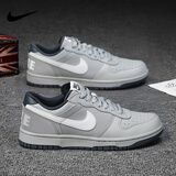 耐克（NIKE）男鞋 2025新款秋冬COURT VISION休闲鞋低帮运动鞋透气板鞋子男 灰色白勾-017 BIG/建议拍大半码 40