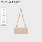 CHARLES&KEITH质感菱格链条小方钱包女包包女包生日礼物CK6-10680924 Light Pink浅粉色 XS