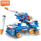 布鲁可积木人 大颗粒拼装积木玩具交通工具-鲁鲁遥控导弹车玩具生日礼物