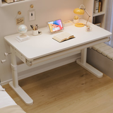 卓博电脑桌升降桌学习桌书桌办公桌子实木芯长条桌BZ31带抽屉100*60cm