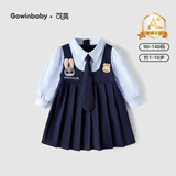 可英 GOWINBABY女童学院风连衣裙2025秋季朱迪兔子警官衣服儿童jk套装裙夏季裙子 蓝色秋季套装（加领带） 110 （适合身高100cm-110cm）