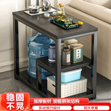 卓博茶几茶桌边几沙发边桌小桌子茶台茶水柜置物架CJ07黑木纹