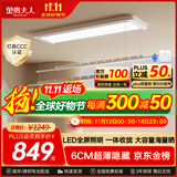 金贵夫人超薄电动晾衣架升降智能隐形晾衣杆自动阳台晒衣架隐藏式晾衣机凉 48寸照明+晾杆独立升降+声控