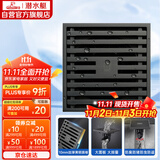 潜水艇（Submarine）MTK50-10黄铜镀镍枪灰色拉丝防臭地漏卫生间淋浴大排量地漏50管径