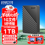 忆捷（EAGET）移动硬盘 1TB 双盘备份 USB3.0 G28PRO 2.5英寸 外接外置存储数据照片视频 高速传输防震 黑色