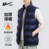回力马甲男加厚棉服冬季外套男户外休闲保暖防寒无袖棉衣