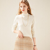 兔皇（TUHUANG）【无缝纯羊毛】纯色打底针织毛衣25秋冬半高领女羊毛衫TW897303