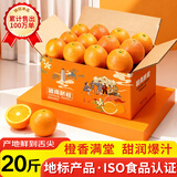 土八鲜江西橙子赣南脐橙新鲜水果赣州脐橙手剥甜橙礼盒 果王18.5-20斤【单果330-400g】
