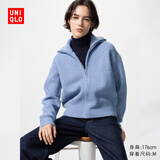 优衣库女装舒芙蕾拉链针织开衫/毛衣毛衫外套25新款480490 62 粉蓝色 S /155/80A