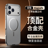IM-CHEN【合金框丨原机色】适用苹果18promax手机壳 iphone17promax保护壳超薄金属防摔磨砂磁吸款-钛银