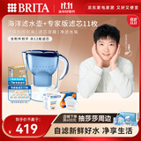 碧然德（BRITA）过滤净水器 家用滤水壶 净水壶 海洋系列 3.5L（蓝）+专家版滤芯11枚【含附件】