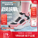 Skechers斯凯奇儿童秋冬休闲男女童二棉鞋轻质加绒保暖靴405222L/302583L 女童/黑色/白色/粉红色/BKWP 32