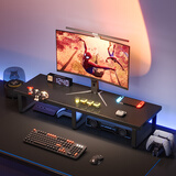 姗姗木艺显示器增高架电脑屏支撑托架垫高底座台式收纳架子办公桌面置物架