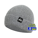 拓路者美利奴羊毛帽男冬季防寒帽子雪地帽护耳针织毛线帽女登山户外防风 珍珠灰