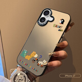 江铭 适用苹果17手机壳iphone17保护套全包防摔男女款创意保护壳彩银壳动物园长颈鹿