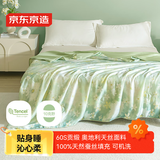京东京造蚕丝被 兰精天丝夏凉被空调被蚕丝被100%蚕丝凉感被1.8x2.1m