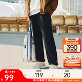 安踏加绒保暖运动裤男士卫裤冬季针织户外跑步长裤休闲裤束脚收口