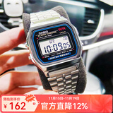 卡西欧（CASIO）手表 小春同款 情侣经典复古小方块 时尚学生表小金表 A159W-N1D