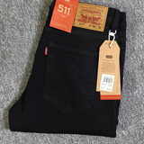 李维斯Levi's511新款黑蓝黑男士牛仔裤直筒宽松长裤修身 黑色 薄款 32