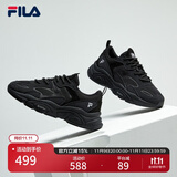 FILA 斐乐运动鞋女MARS II 火星系列二代秋秋季时尚复古跑步鞋女 黑-BK 35.5