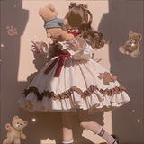 唐努乌（Tang Nu wu）洛丽塔秋冬裙子梦境少女op学生Lolita优雅连衣裙小公主裙子正礼物 玻璃乐园 M 【90-115斤】