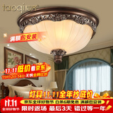 韬齐 欧式吸顶灯客厅现代简约主卧室灯美式阳台灯具 J2003-大号 直径45CM 配单色LED灯泡