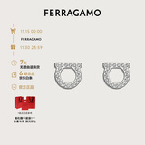 菲拉格慕（Ferragamo）女士银色黄铜/玻璃耳钉 0696577 礼物送女友
