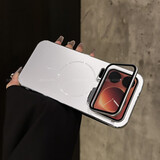 贝洛米 金属镜头支架适用小米17promax手机壳xiaomi17pro磁吸磨砂电镀全包防摔网红新款高级感保护套外壳 银色磁吸磨砂镜头支架壳 小米17ProMax