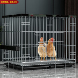 憨憨宠 鸡笼子 家用芦丁鸡养殖笼带粪盘特大号可折叠加密鸡舍鸭笼子 68*50*57.5cm配顶部雨罩+喂食槽+托盘+脚垫（家禽4只）