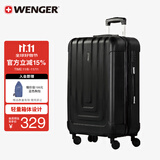 威戈（WENGER）瑞士军刀行李箱24英寸拉杆箱大容量商务旅行箱万向轮密码箱黑色