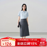 伯德小姐面试半身裙女职业公务工装半裙正装包臀长裙a字灰色裙子