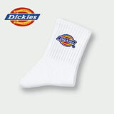 Dickies袜子男女同款纯色棉袜秋冬款中筒袜舒适吸湿排汗运动袜均码长袜子