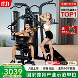 军霞（JUNXIA）综合训练器健身器材多功能一体机力量站健身器材家用健身房组合器 DS932/80KG配重/升级仰卧板+单车