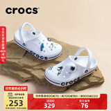 卡骆驰洞洞鞋贝雅卡骆班轻便耐磨一脚蹬休闲鞋|205089 白/深蓝-126 45 (290mm)