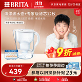 碧然德（BRITA）过滤净水器 家用滤水壶 净水壶 Marella 海洋系列白+专家版滤芯12枚（含附件）