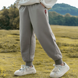 JEANSWEST CLUB童装卫衣卫裤新款秋季帅气男孩学生潮流休闲外穿帅气长袖运动装 秋季中灰卫裤【加固斜纹布面料】 110