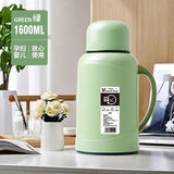 妙普乐保温水壶大容量2025新款家用便携暖水壶热水壶客厅 绿胖胖1600ML【新5代抗菌加厚双层玻璃】 【办公室+家庭+学生宿舍+车载】【破损包赔】