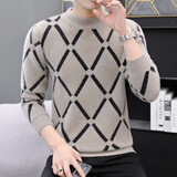 edcofgivensi圆领针织衫男士毛衣秋冬季新款青年男式毛线打底小衫修身潮流男装 832-卡其 常规 XL (175)