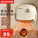 志高（CHIGO）居浴两用取暖器壁挂式暖风机家用浴室IPX4级防水电暖气石墨烯速热卫生间免打孔电暖器 机械款【石墨烯】
