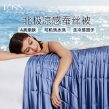 露茜蚕丝被夏季空调被100%桑蚕丝亲肤母婴可用水洗夏凉被 奥斯陆极光蚕丝被【极境蓝】 200cm*230cm(净重5斤)