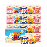 清风印花手帕纸4层 6张*24包 湿水不易破 迷你便携 有香无香随机发货