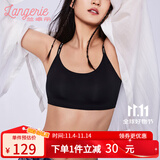 兰卓丽【李一桐同款】元气浮力杯内衣女背心式轻运动软支撑文胸夏季 正黑1号 M （160/85）