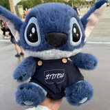 樱花粉史迪仔玩偶抱小金史迪奇公仔大号毛绒玩具生日七夕礼物女生 背带裤史迪仔-大电影款 35厘米（小号迷你款）