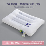 艾薇 A类全棉抗菌决明子防污防水防油枕芯单人纤维枕48*74cm 三防枕