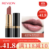 露华浓（Revlon）丽采保湿滋润唇膏女士哑光黑管口红女士不掉色美妆化妆品女彩妆 637#晕红裸色（奶油质地）