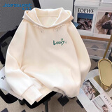 真维斯（Jeanswest）美式设计感宽松慵懒风小个子学生高街帽衫外套连帽套头卫衣女秋冬