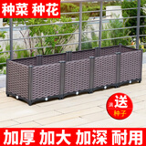 田田绿加深蔬菜种植箱特大阳台种菜盆花盆天台屋顶菜园种菜种花盆长方形 深1联长40宽40高37 加深款